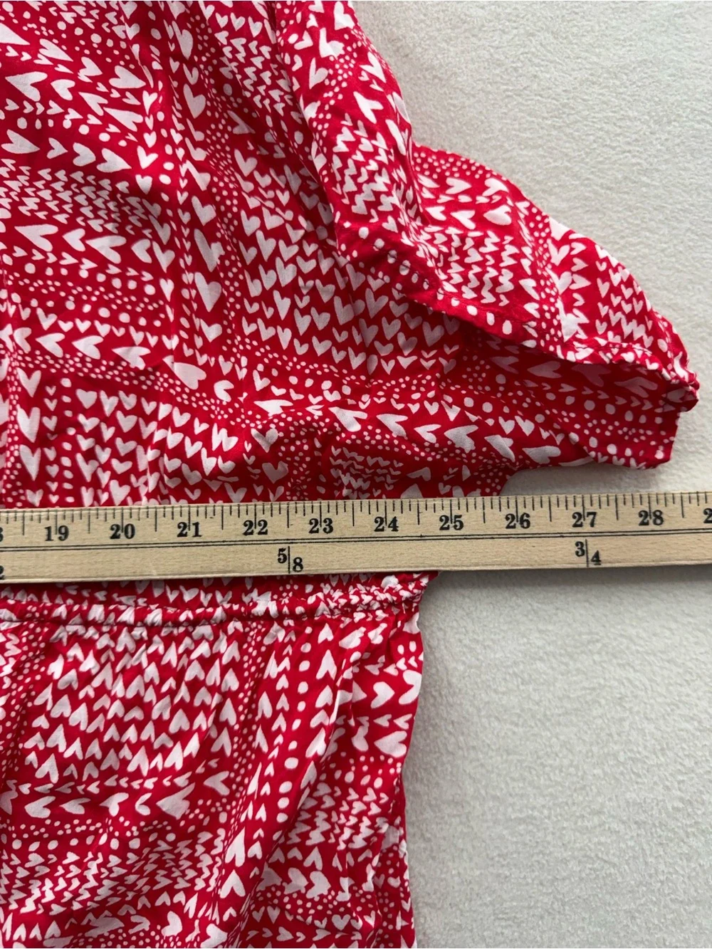 Victorias Secret Women’s One Size Kimono Red Heart Print Tie Front Beachy Boho